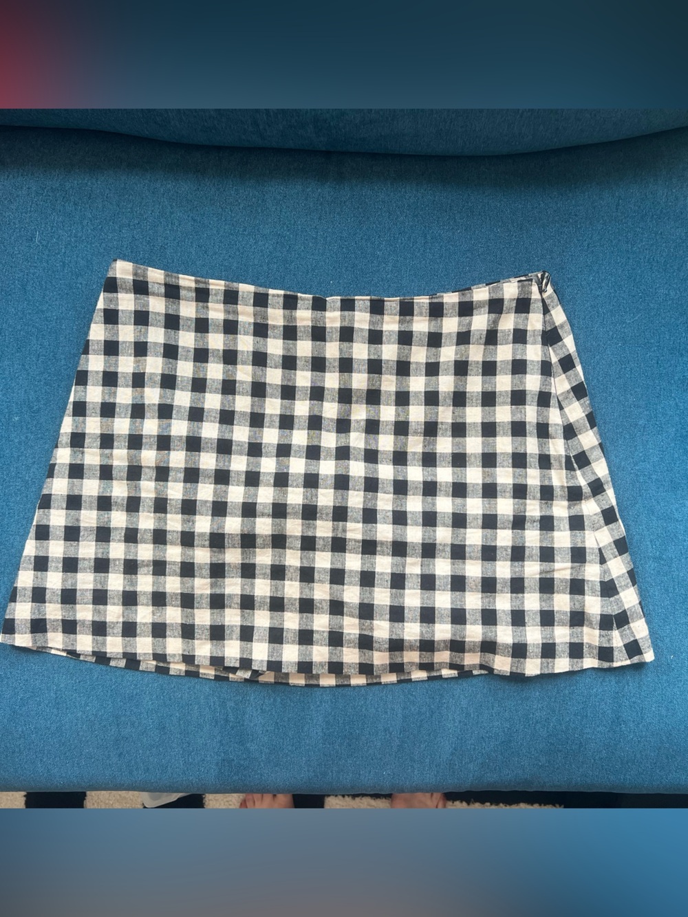 GAP Black and Cream Gingham skirt